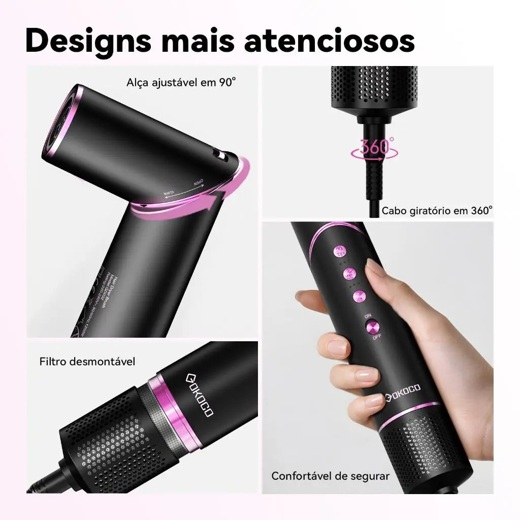 Escova Multifunções 7 em 1 – 1200W Bivolt – Gokoco