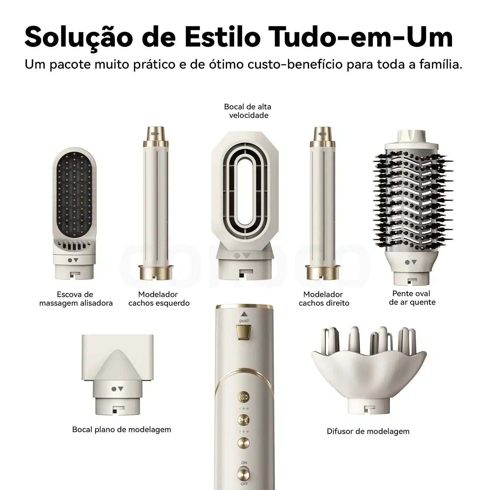 Escova Multifunções 7 em 1 – 1200W Bivolt – Gokoco
